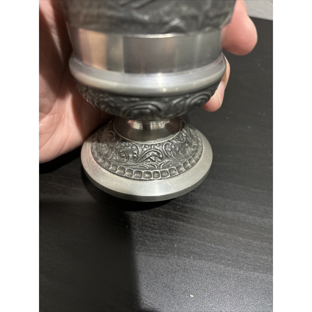 Vintage Mullingar Ireland Pewter Goblet with Deers - Picture 13 of 16